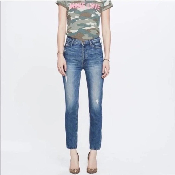 Mother The Dazzler Button Fly Ankle Jeans - Picture 1 of 8